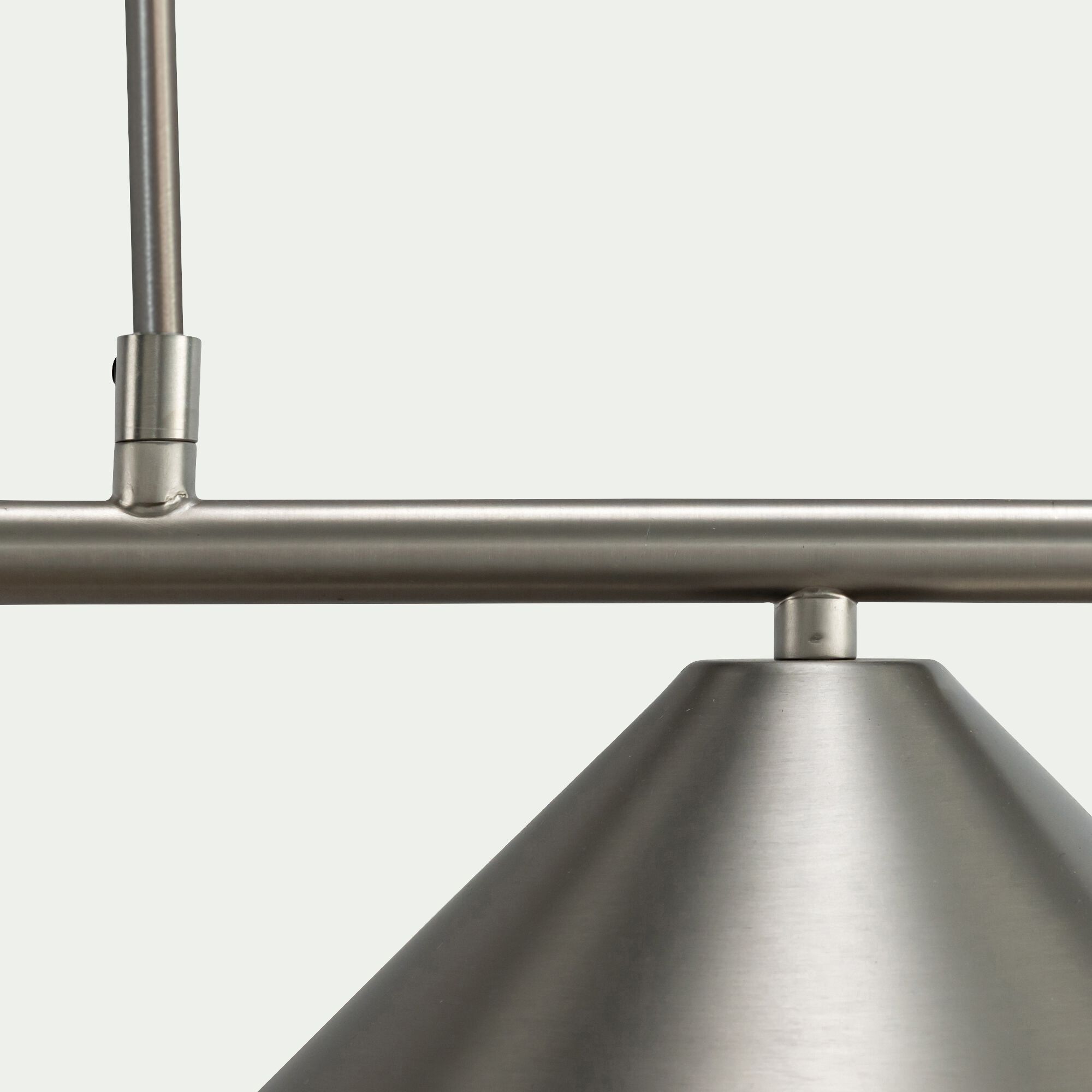 RAVENNE - Suspension électrifiée en fer 3 ampoules - argenté