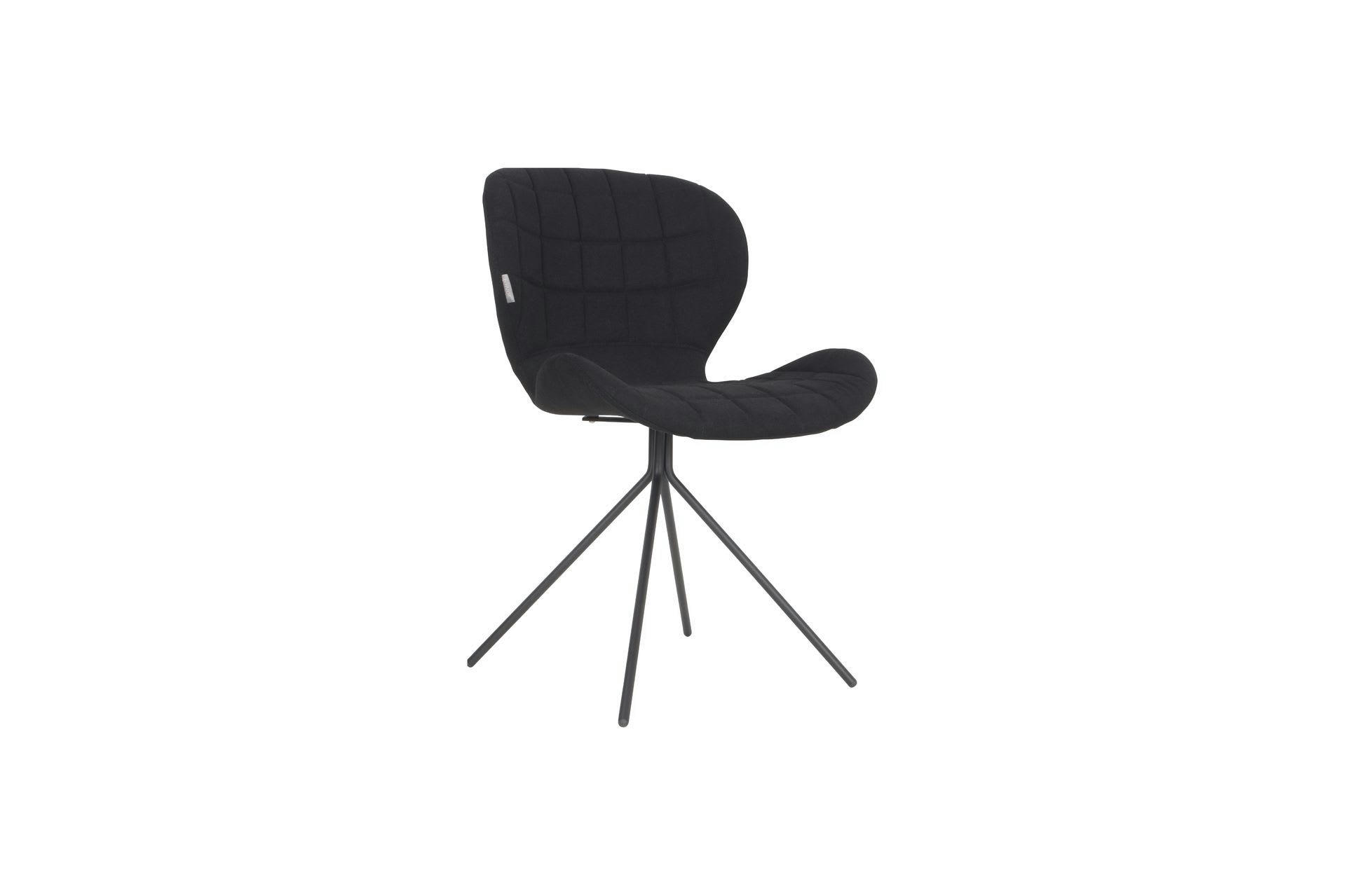 OMG - Chaise en tissu noir