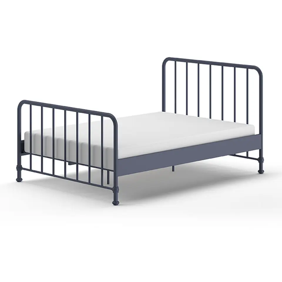 Vipack bed Bronxx - denim blauw - 140x200 cm