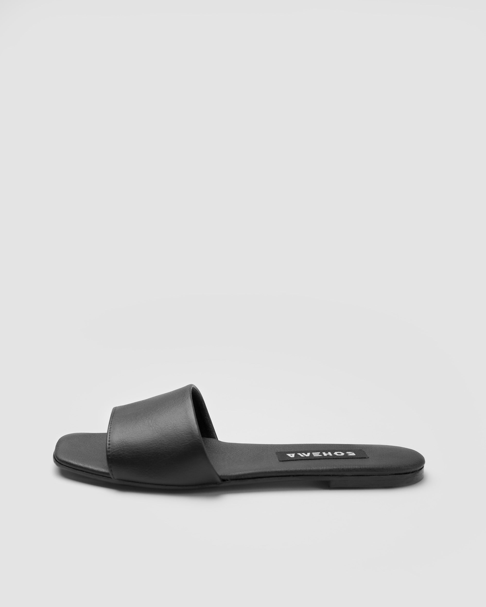 BOHEMA - Mellow Slides Buty Czarne, ze skóry roślinnej, polska rodzinna marka