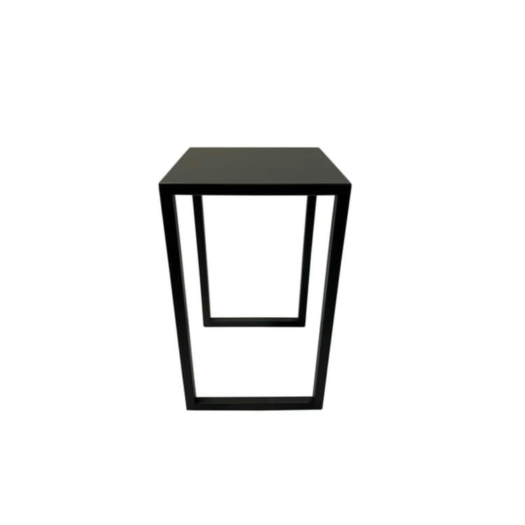 COLLECTION MOBILIER DE JARDIN - Table d'appoint de jardin acier noir H50cm