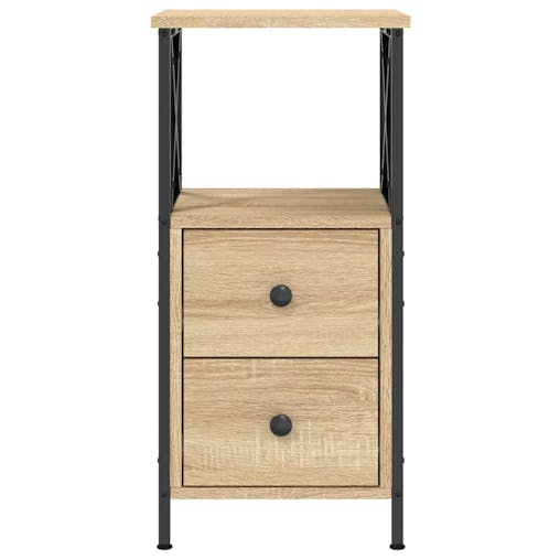 NNEVL Bedside Cabinets 2 pcs Sonoma Oak 34x35.5x70 cm Engineered Wood