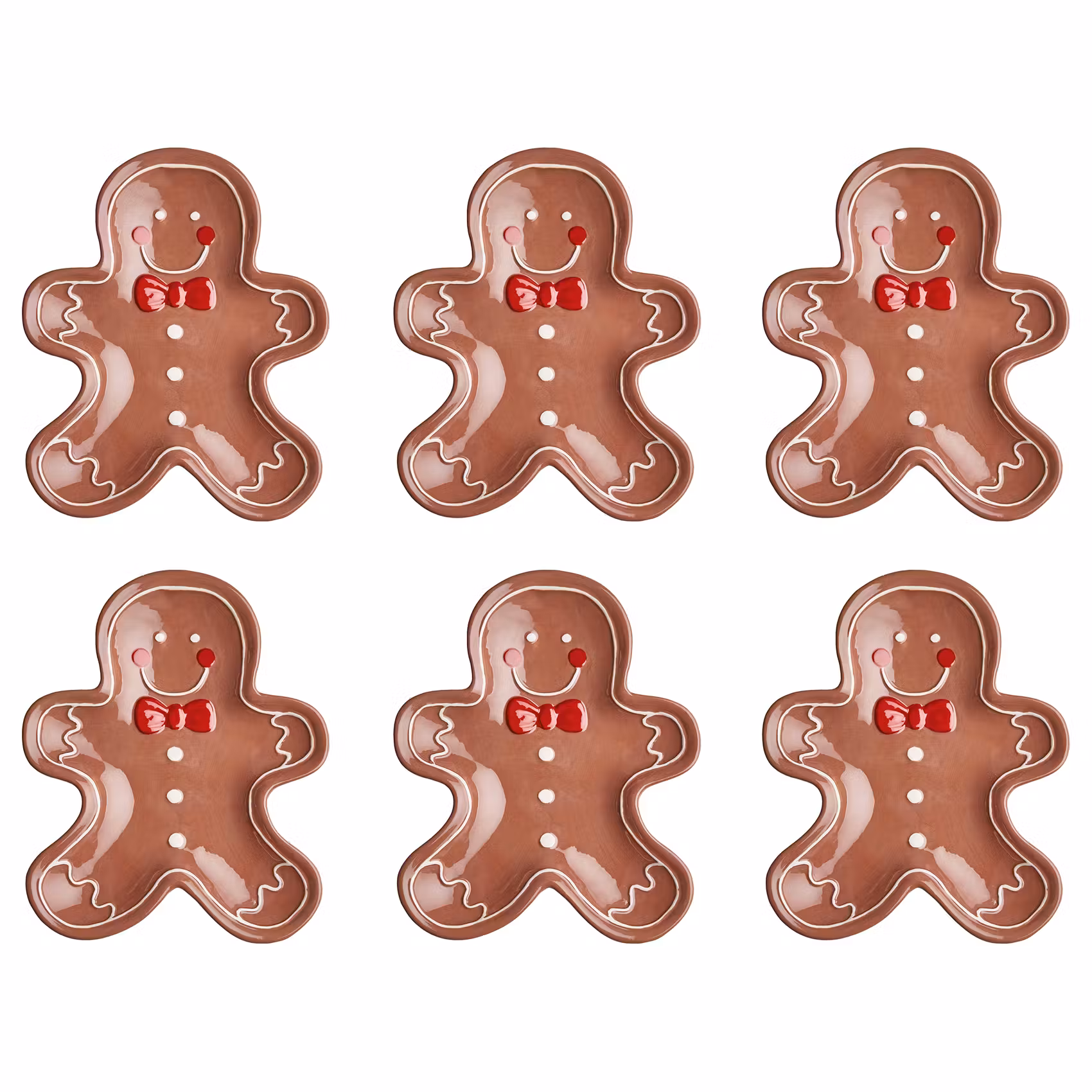 SWEET X-MAS Deko-Teller 6er-Set