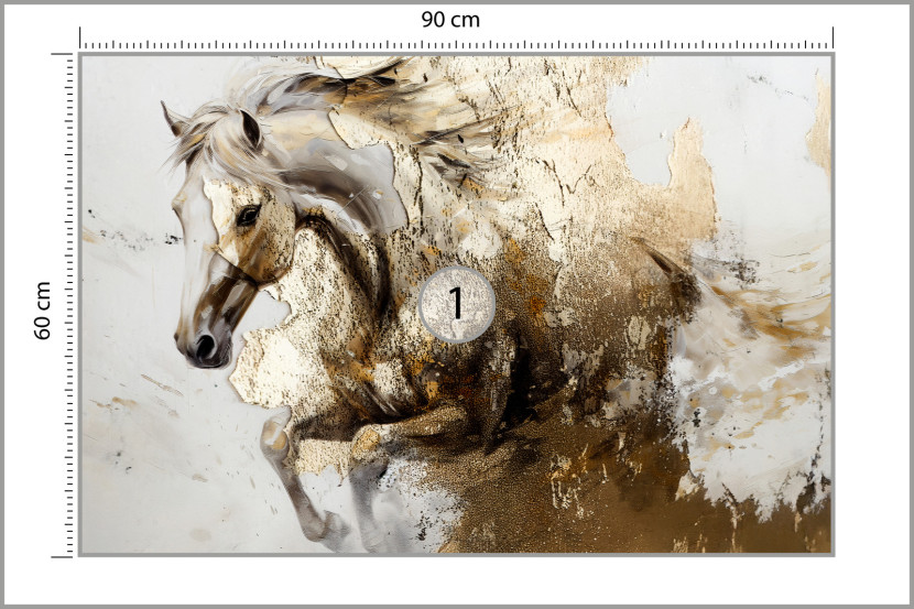 Fototapeta Abstrakcyjny Koń 90x60cm