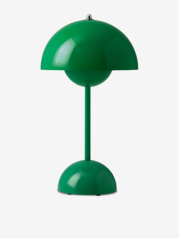 Lampe de table sans fil rechargeable flowerpot vp9 vert - &tradition vert vif