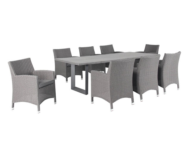 Avalon Tub 9 Piece Dining Setting