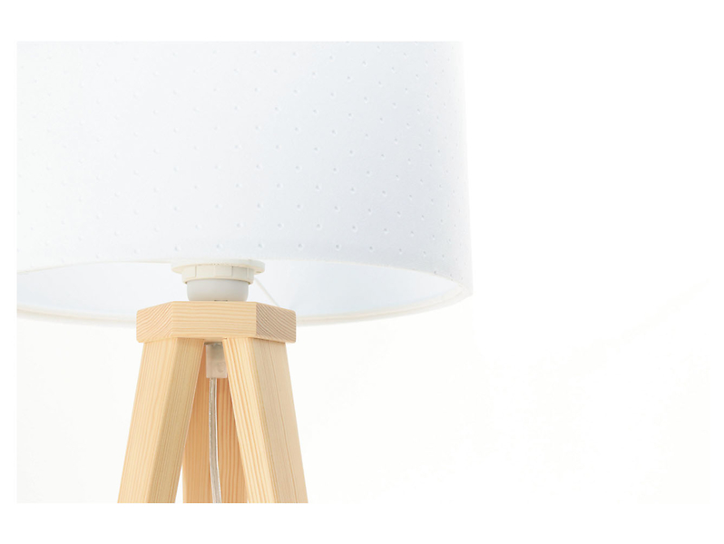 Lampa stołowa Jasmine bebe tkaninowa biała