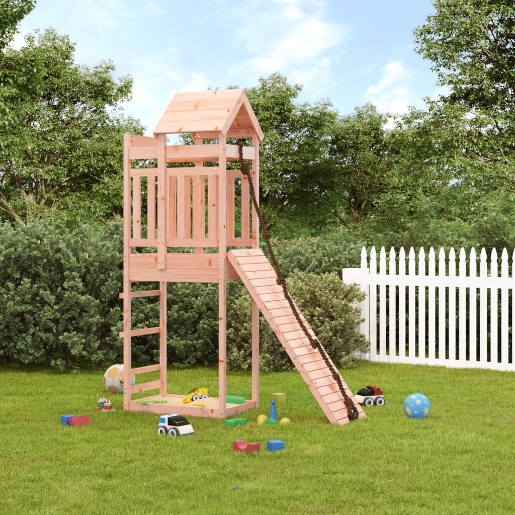 vidaXL Playhouse Outdoor Backyard Playground Set Playset with Climbing Wall
