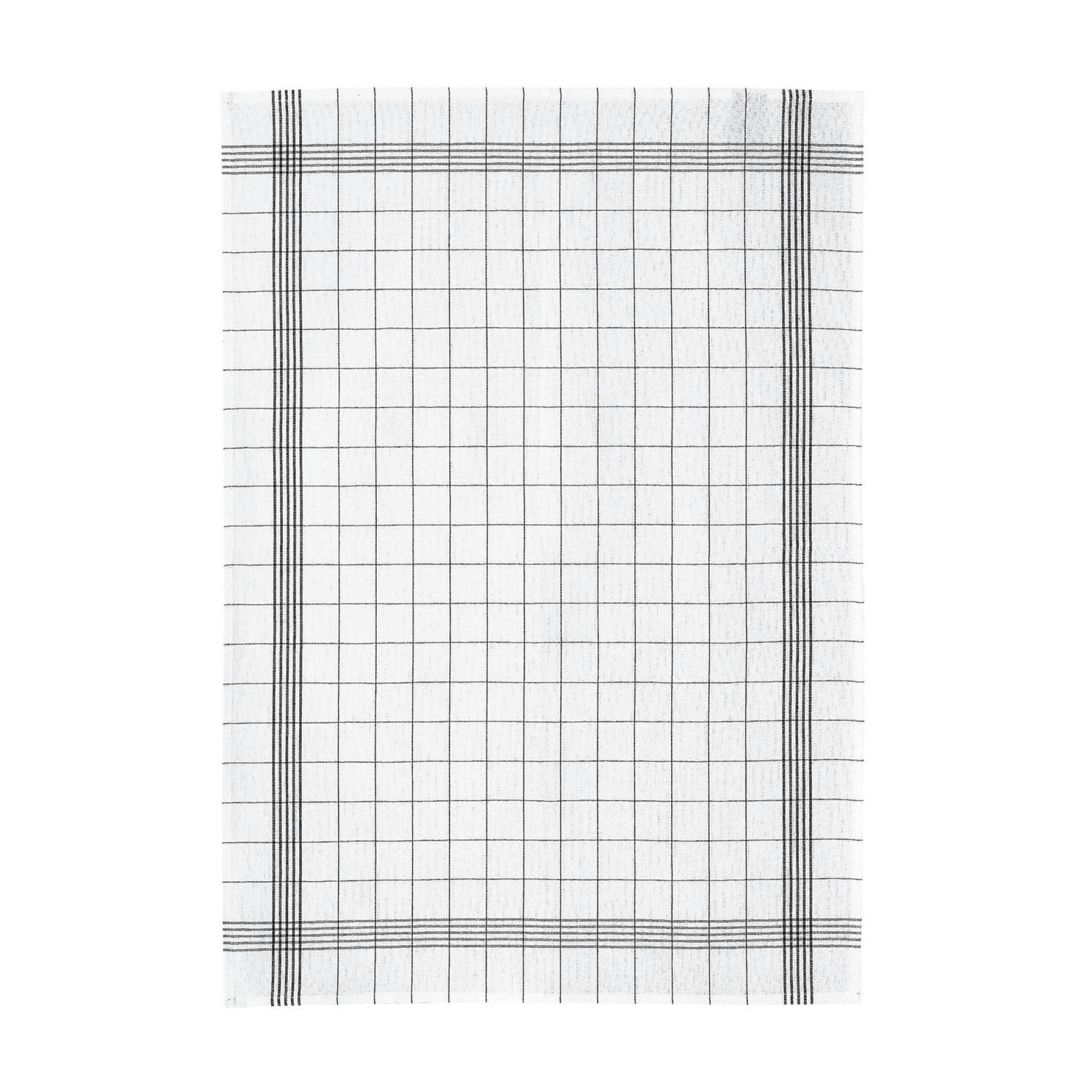 CARREAUX - Torchon metis  en coton noir 55 x 75