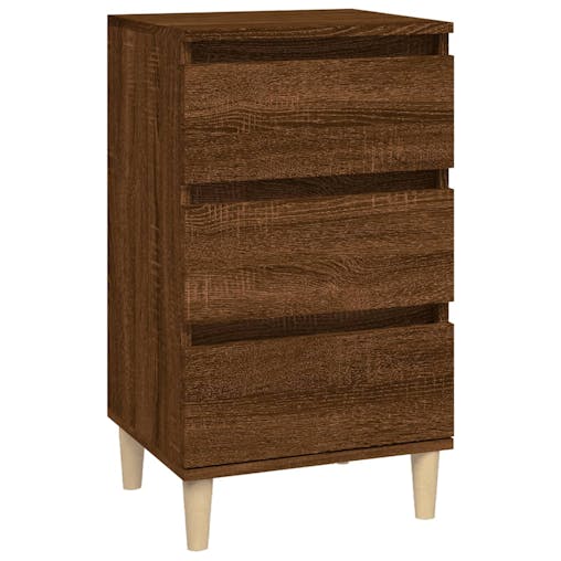 NNEVL Bedside Cabinet Brown Oak 40x35x70 cm Engineered Wood