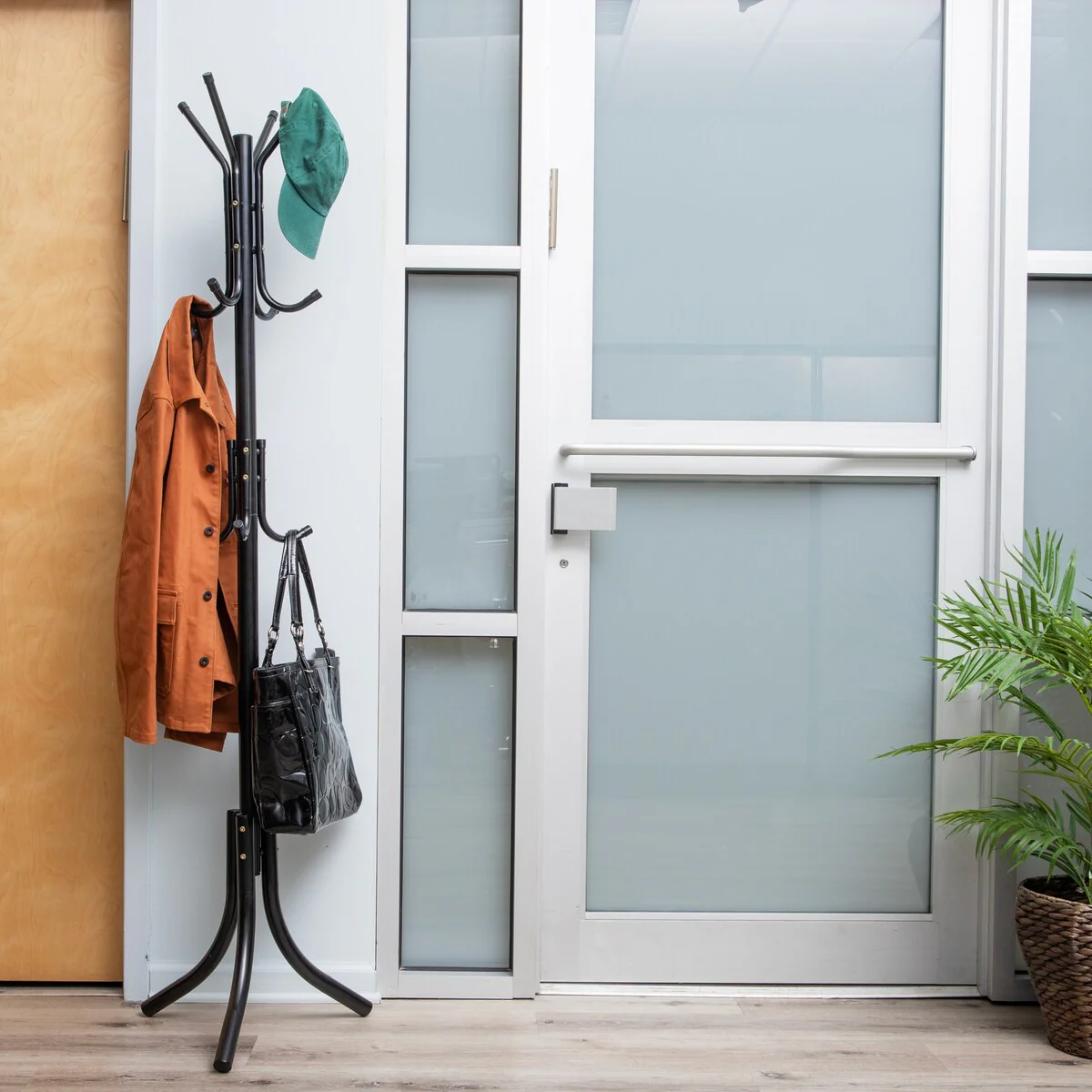 Mind Reader Alloy Collection, Coat Rack with 11 Hooks, Metal, Black