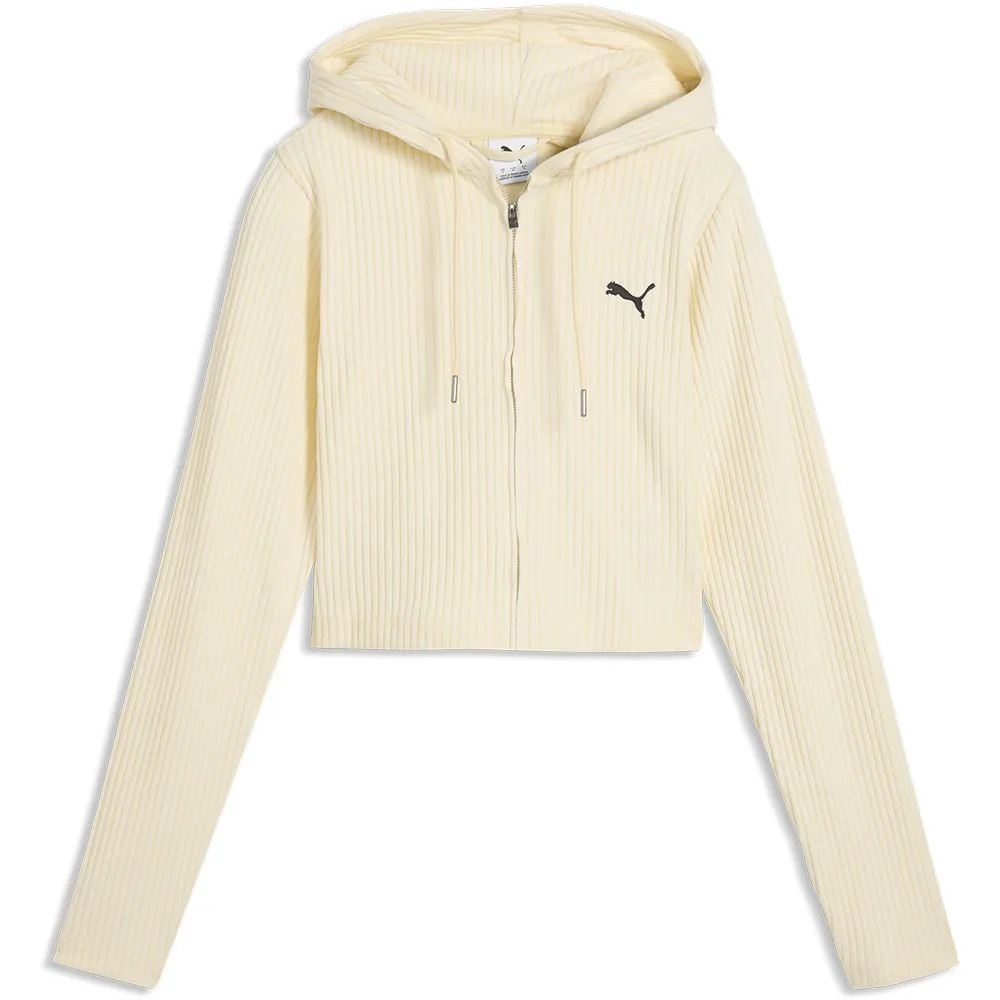 Puma Essential Ribbed Soft Touch full zip sweatshirt
