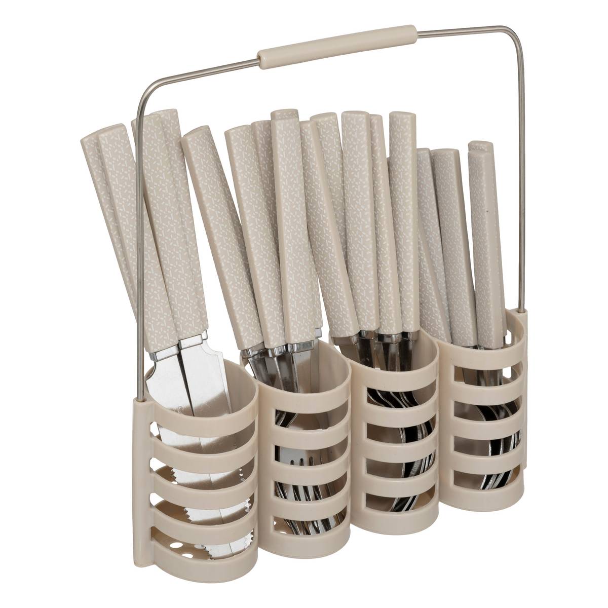 24-piece cutlery set "Geo" Taupe