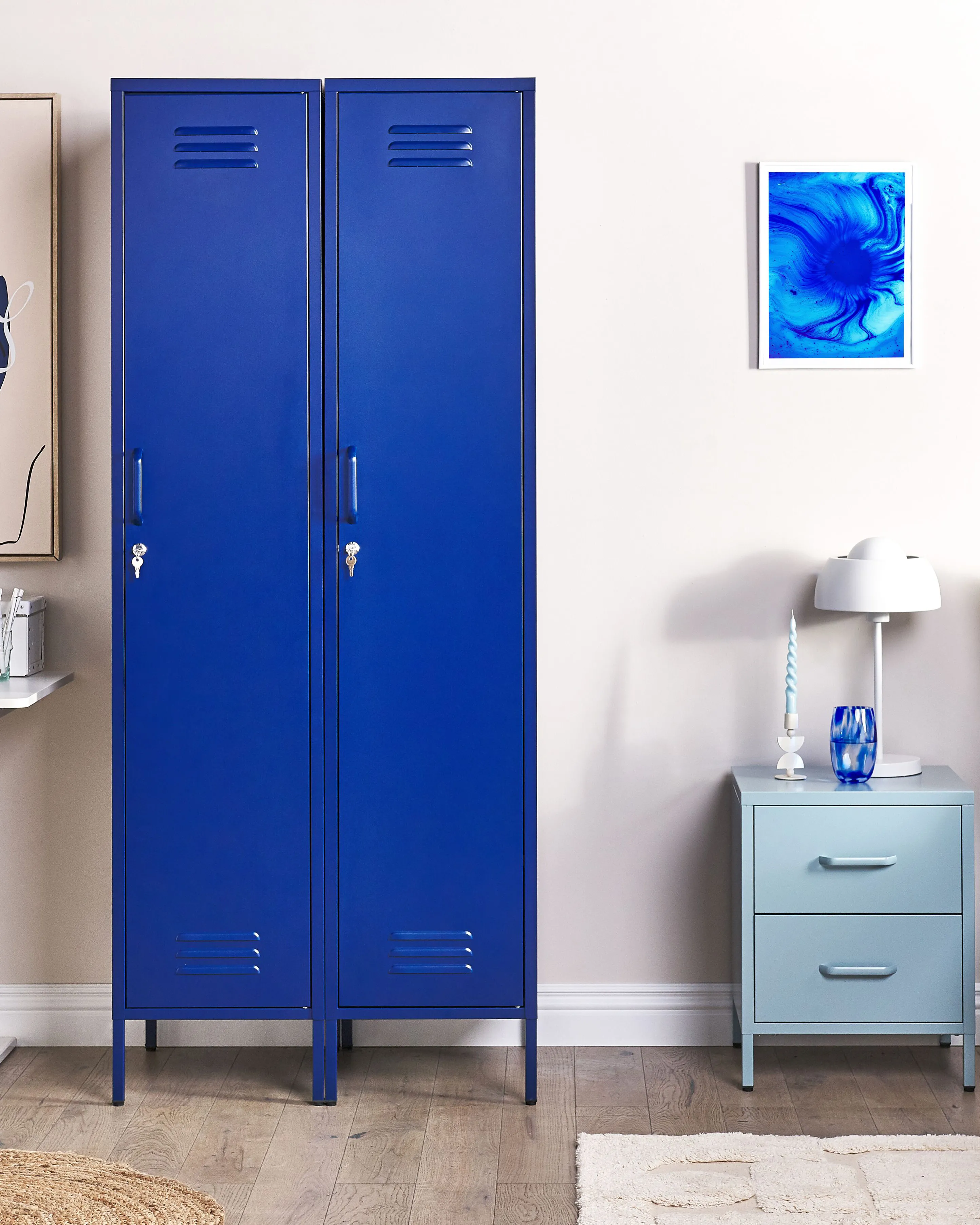 Storage Unit FROME Metal Navy Blue