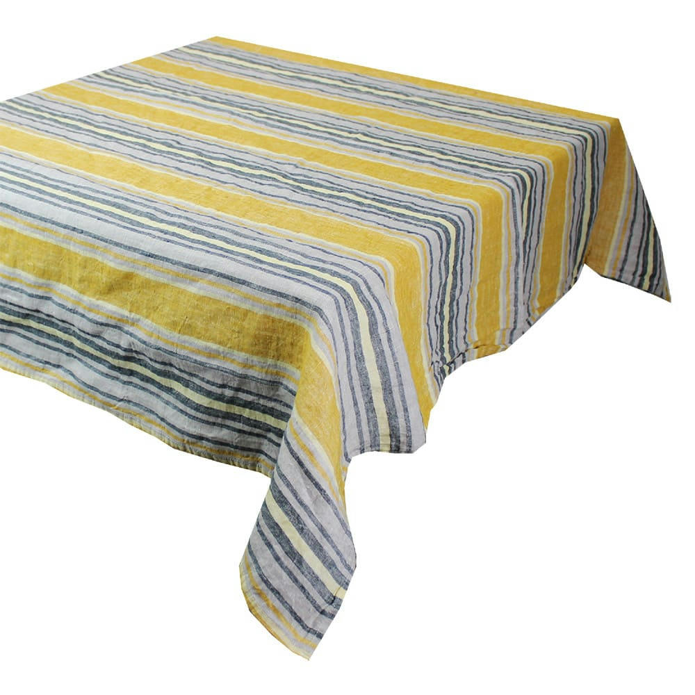 SOMBRILLA CURRY - Nappe  pur lin jaune 155x260