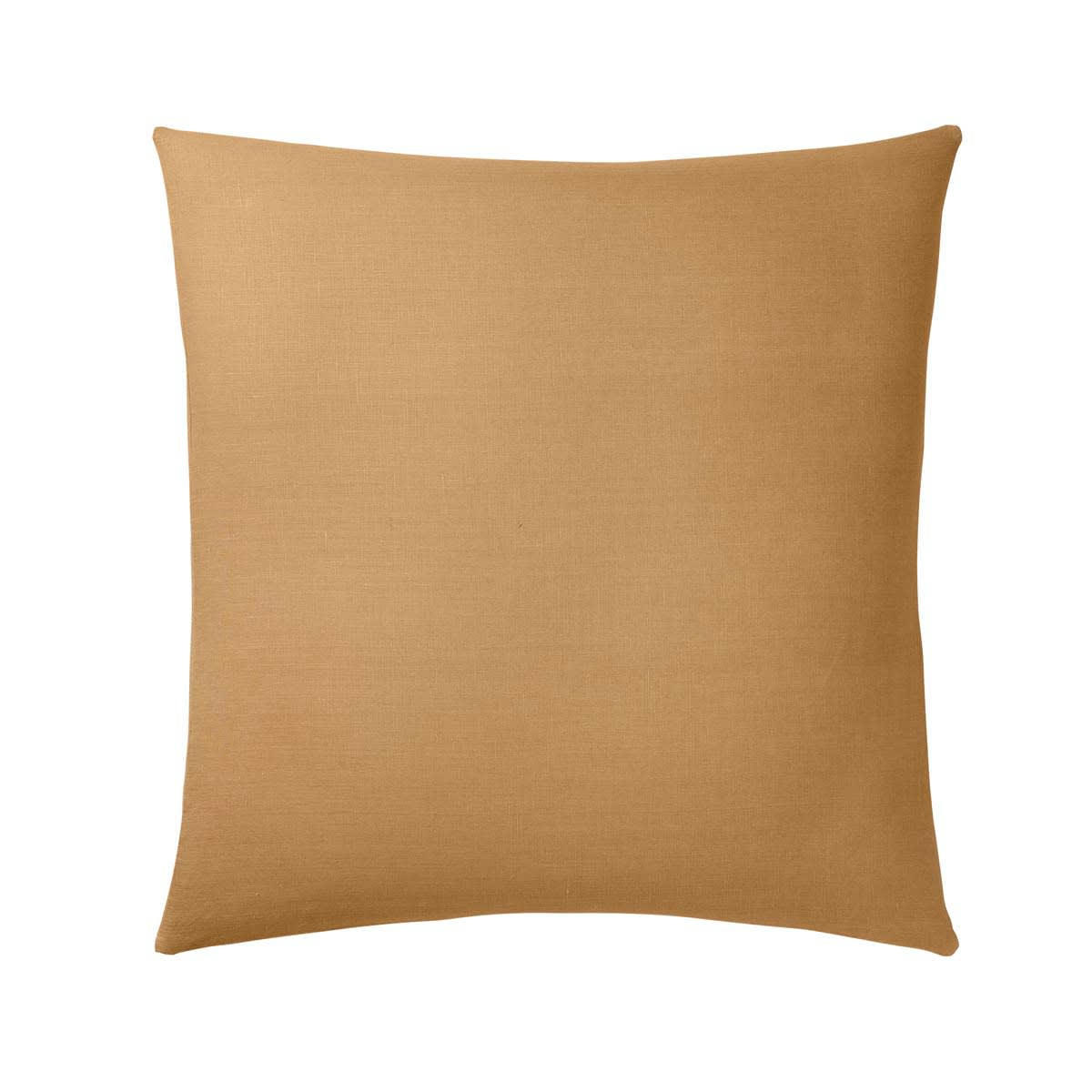 LIN BLÉ - Taie d'oreiller unie en lin beige foncé 64x64