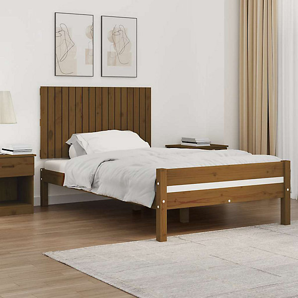 824826 vidaXL Tête de lit murale Marron miel 108x3x60 cm Bois massif de pin