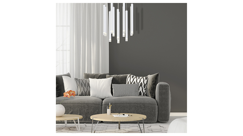 Lampa wisząca Alba LED 12-punktowa metalowa biała