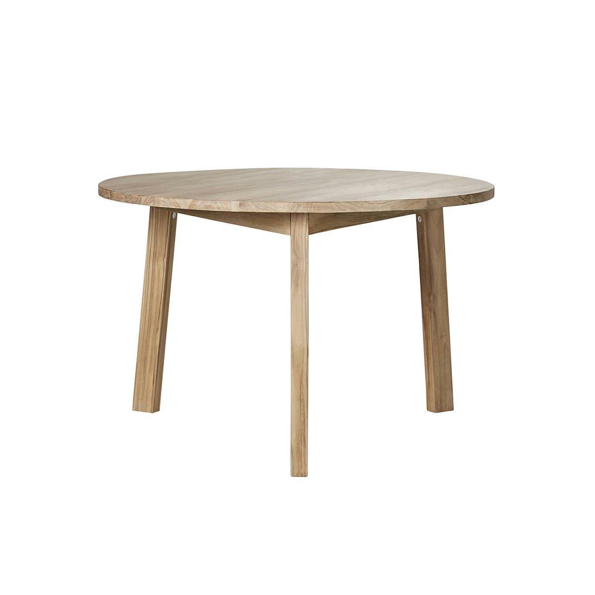 BOSTON - Table à manger en teck massif ronde 4 pers.