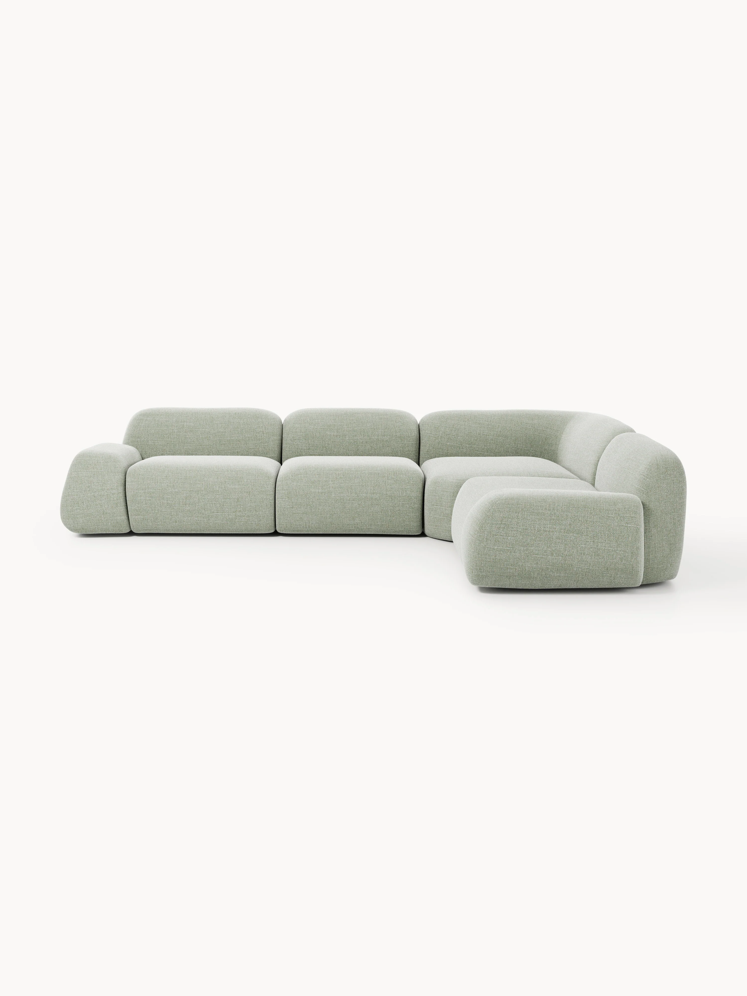 Modulares Bouclé-Ecksofa Wolke (4-Sitzer)