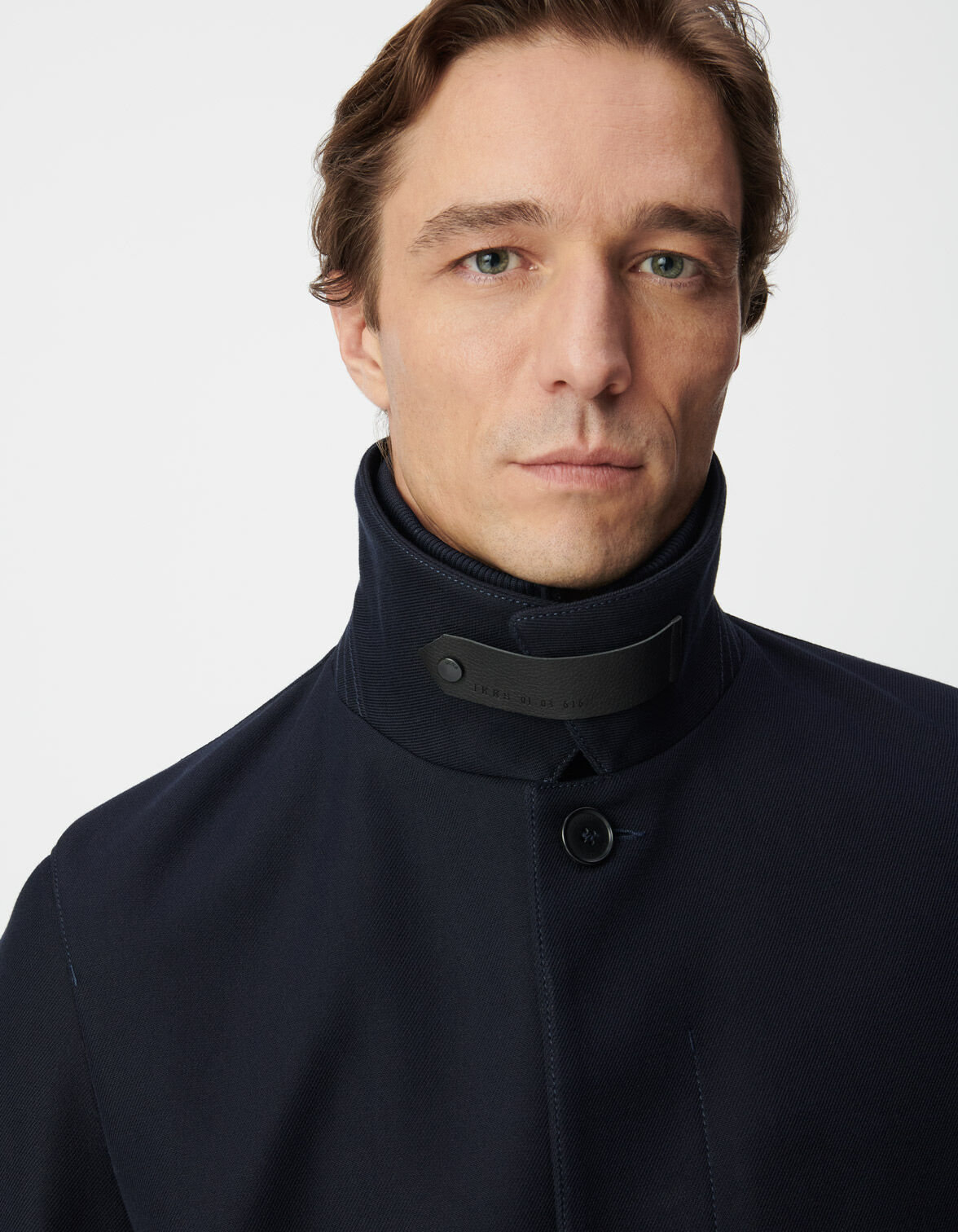 Trench marine avec parementure amovible Homme