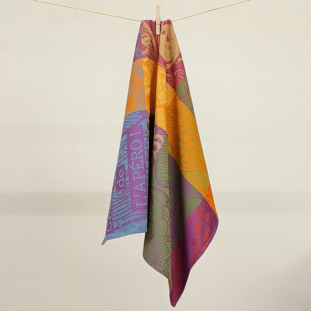 PLANCHE APERO ETE - Torchon  pur coton multicolore 56x77