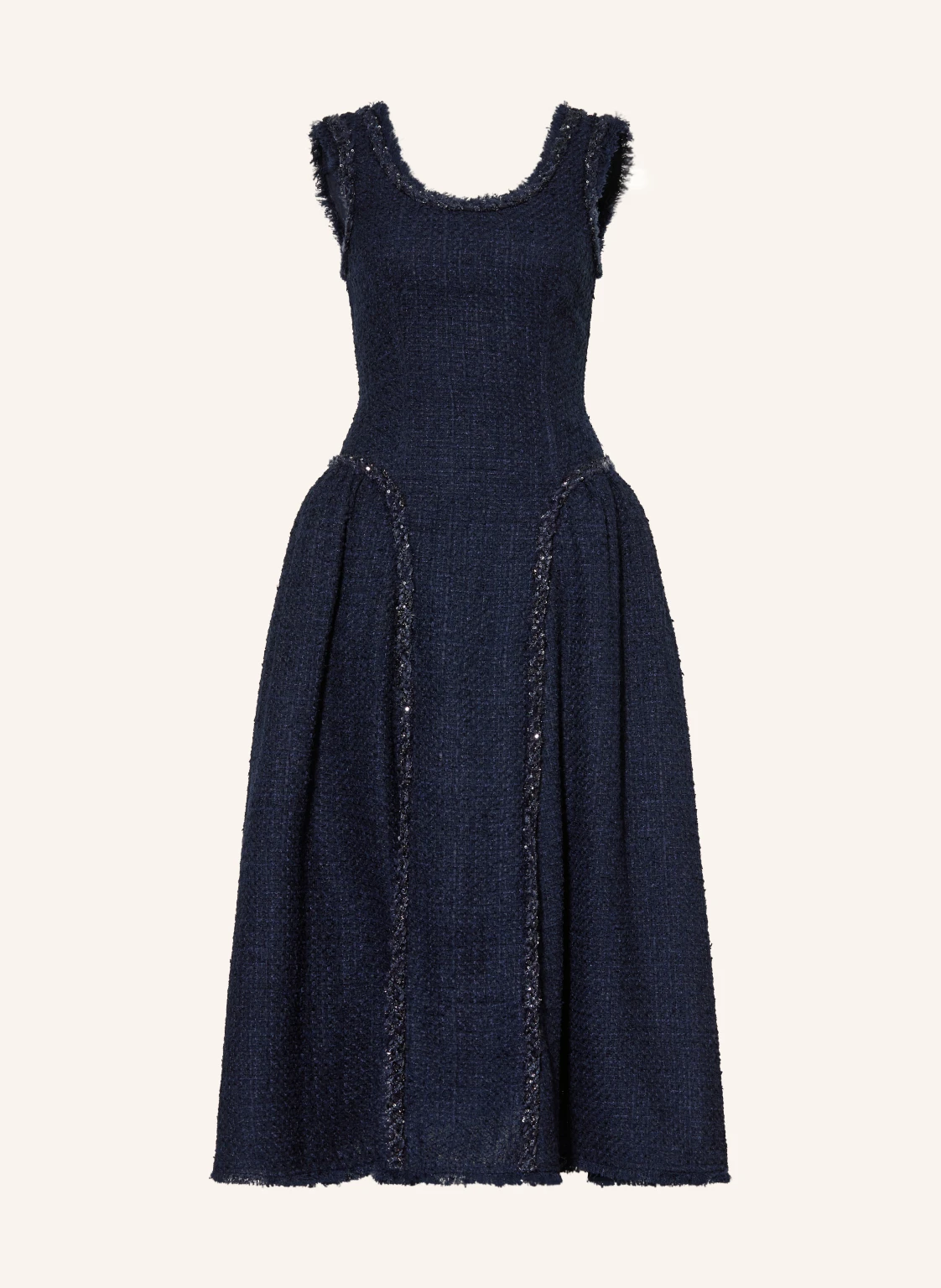 self-portrait Bouclé-Kleid mit Glitzergarn und Pailletten