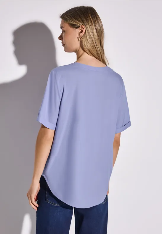 Bluse in Unifarbe