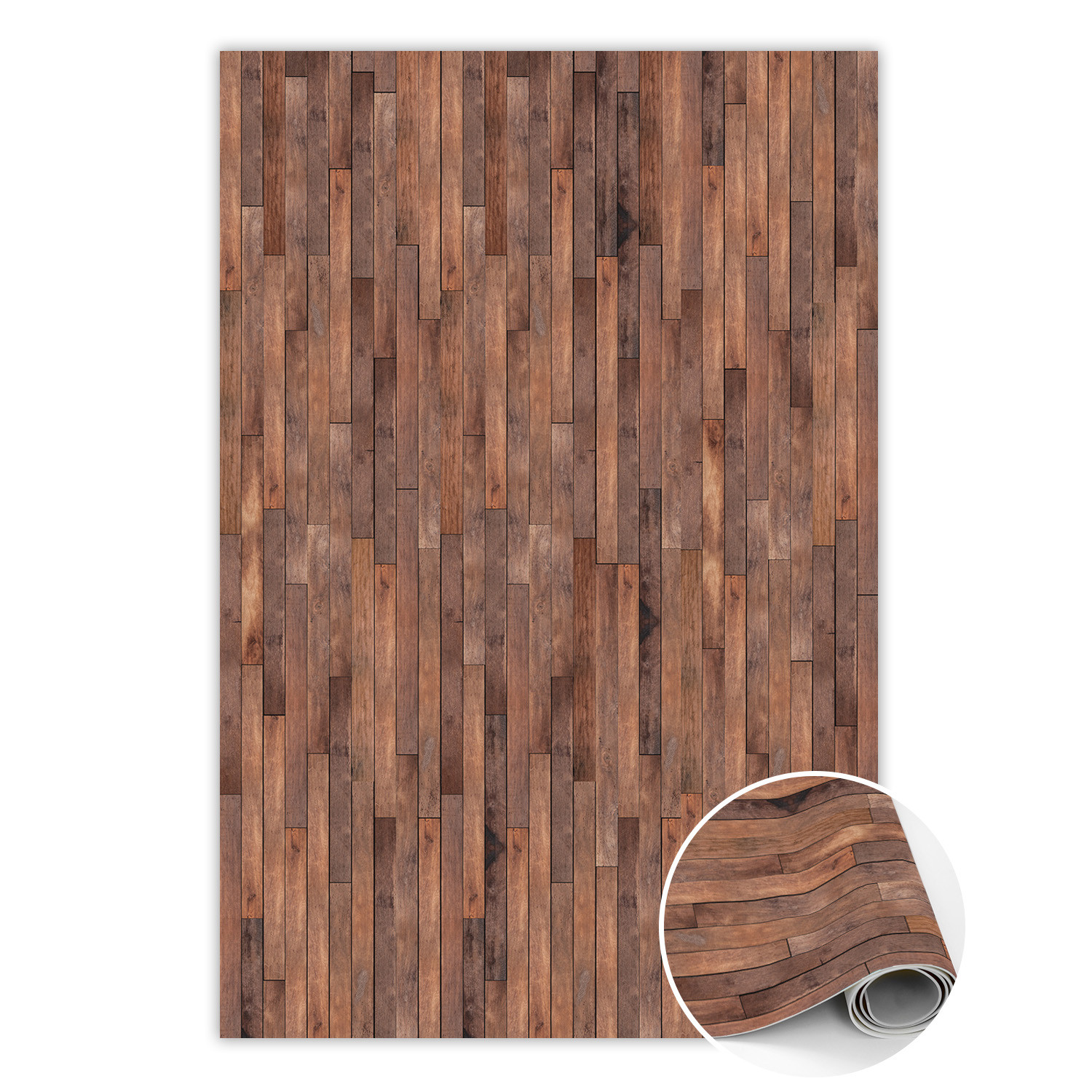 Wewnętrzny dywan winylowy Deska w paski 60 x 90 cm