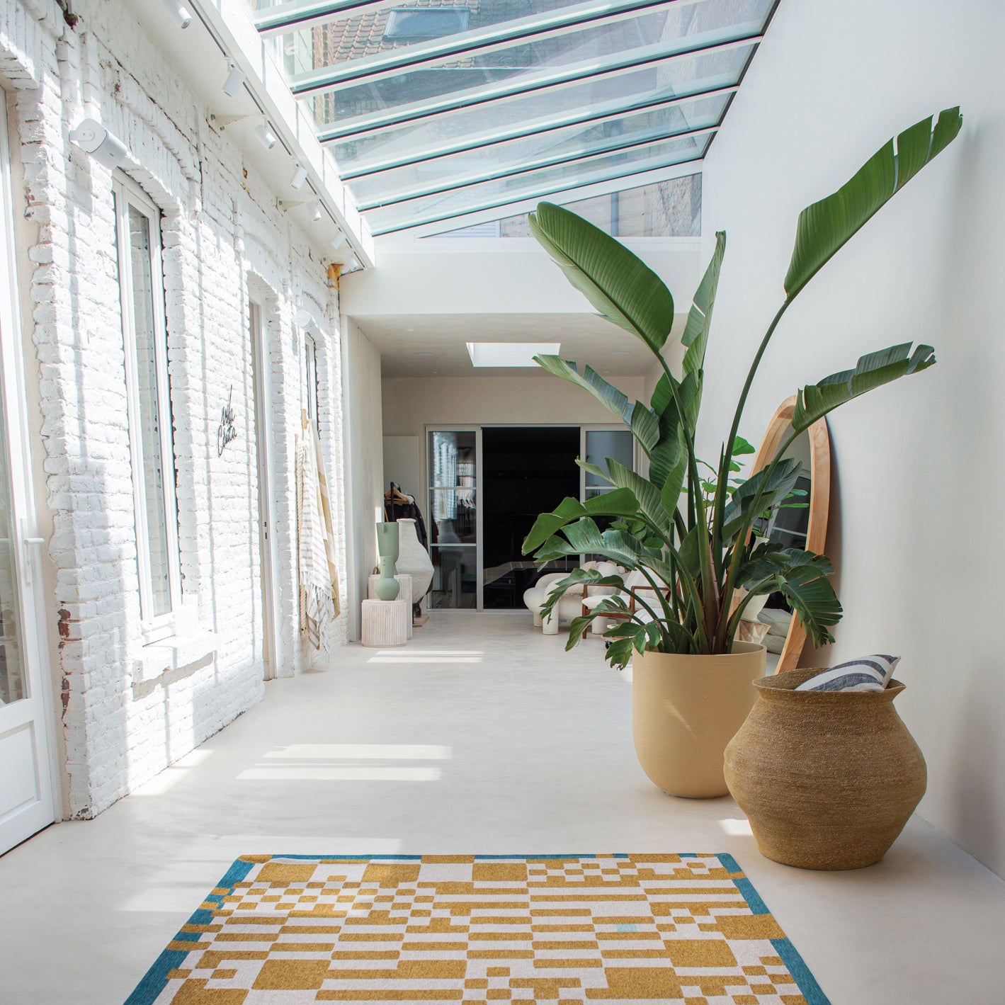Louis de Poortere Craft Chess Vloerkleed 170 x 240 cm - Honey