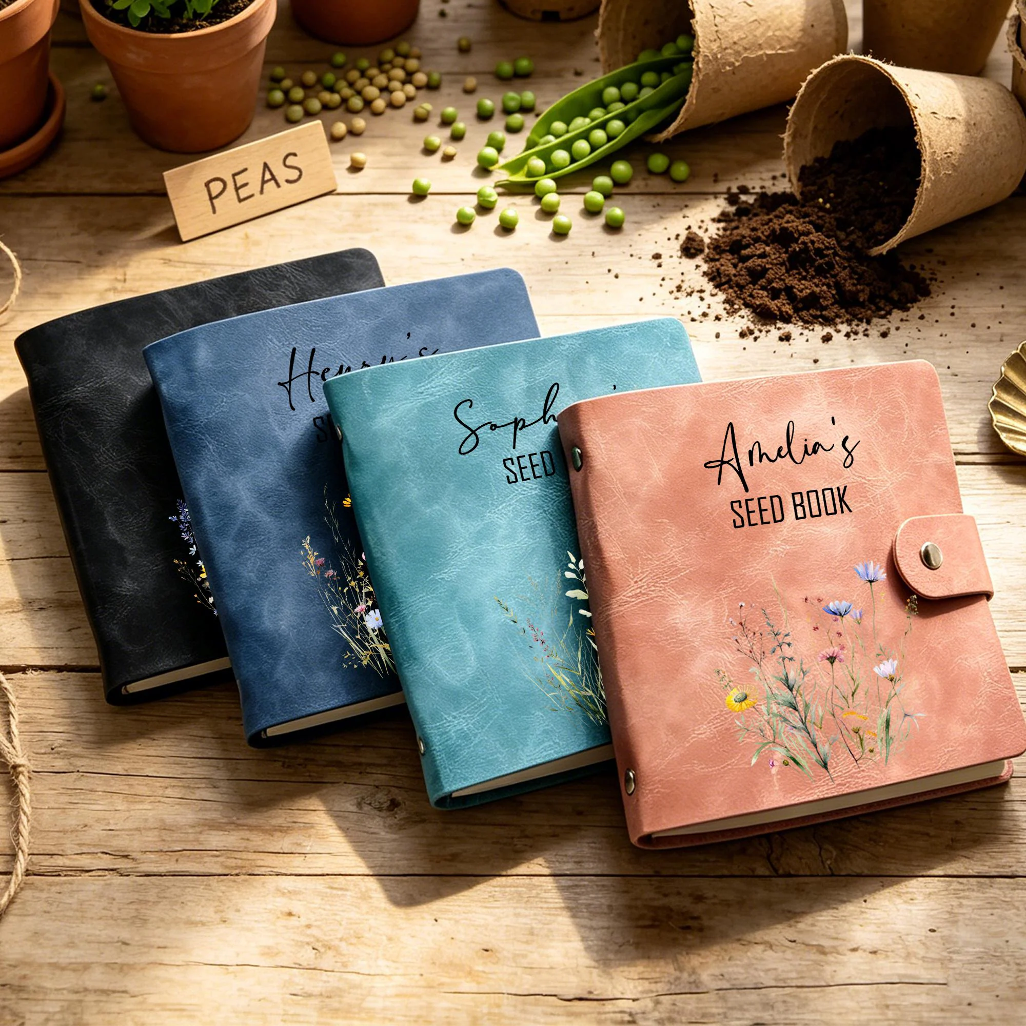 Personalized Garden Seed Organizer With Name, Large capacity photo album, Seed Display Book, Party gifts, Gardening gift for him/her