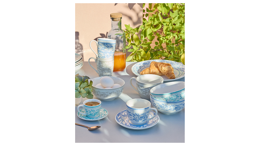 Komplet kawowy Celine porcelanowy 12 el. wielokolorowy