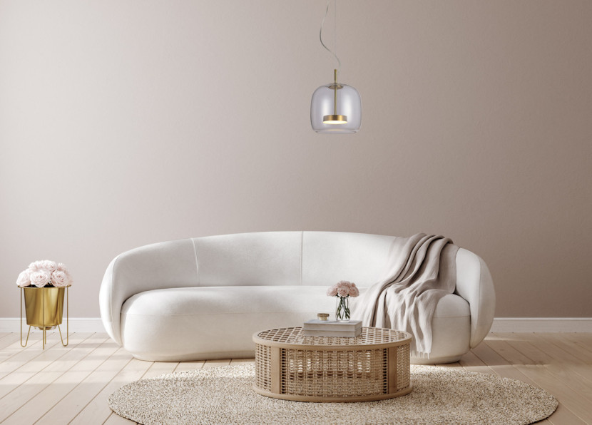 Lampa wisząca CASTE złota LED 1x10W Ciepła biel 850lm Italux