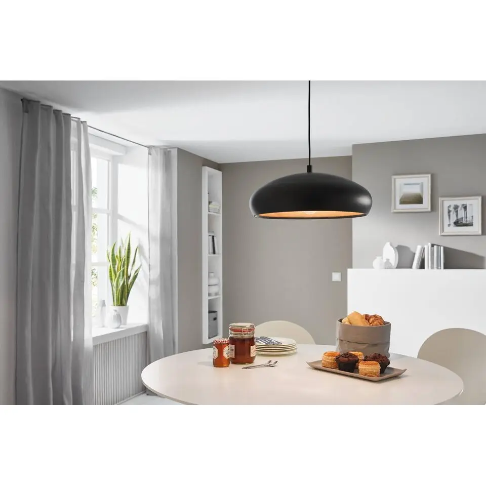 EGLOMogano1Hanglamp-E27-&Oslash;40cm-Zwart/Koper