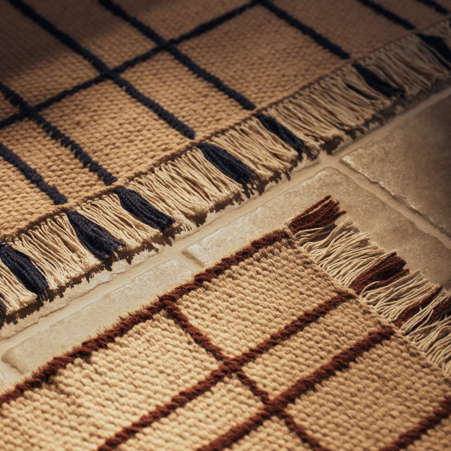 Ferm Living Sen Vloerkleed 200 x 300 - Parchment / Indigo