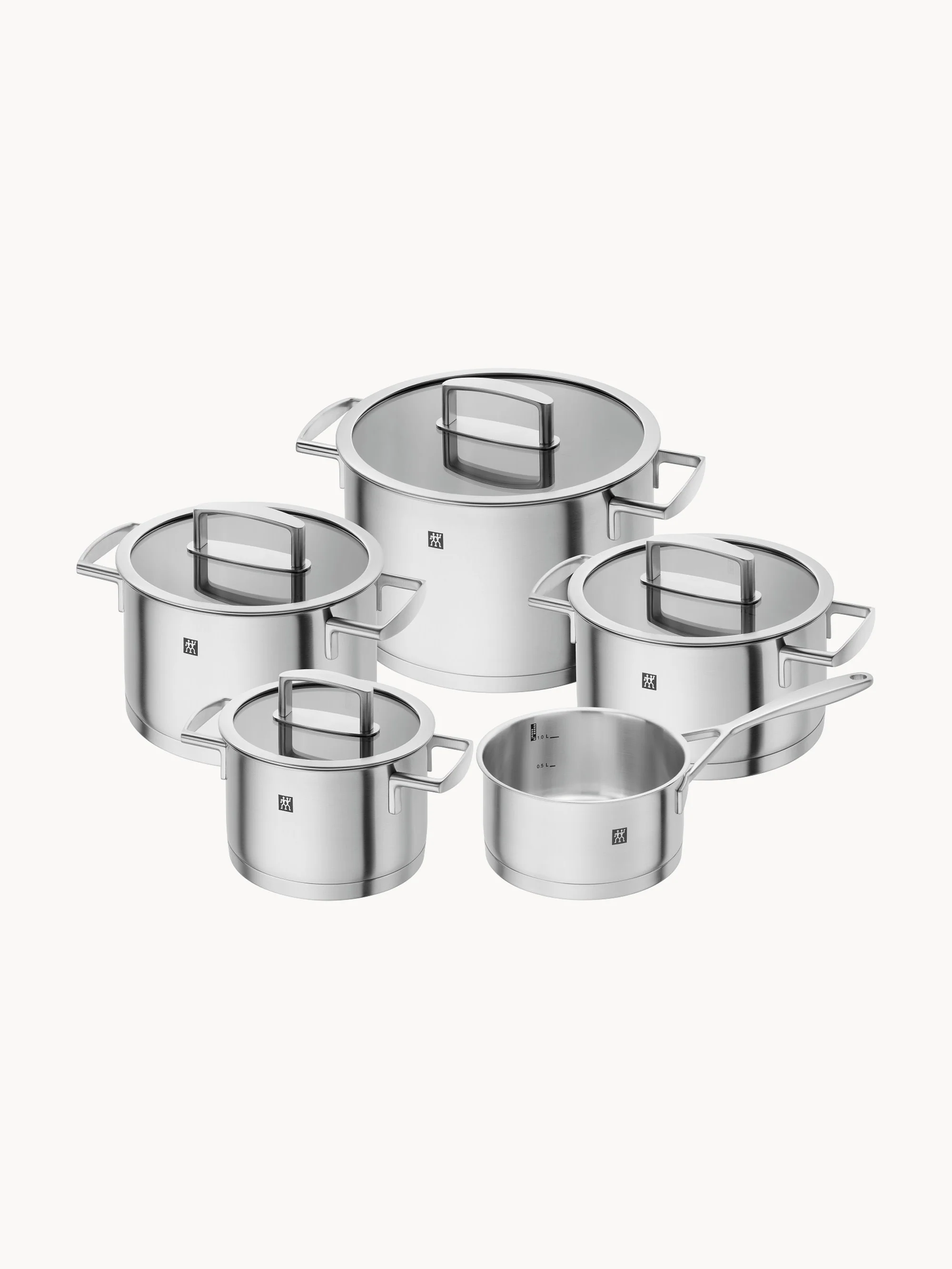 Kochtöpfe-Set Vitality aus Edelstahl, 5er-Set