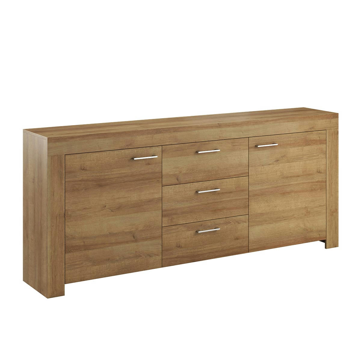 - Buffet 2 portes 3 tiroirs naturel