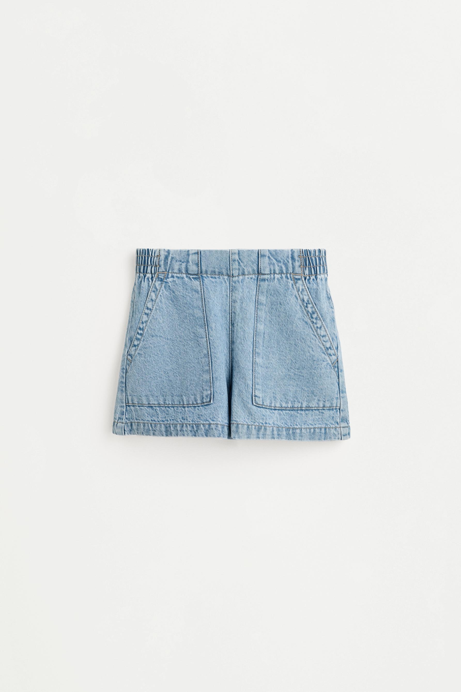 Short denim cargo
