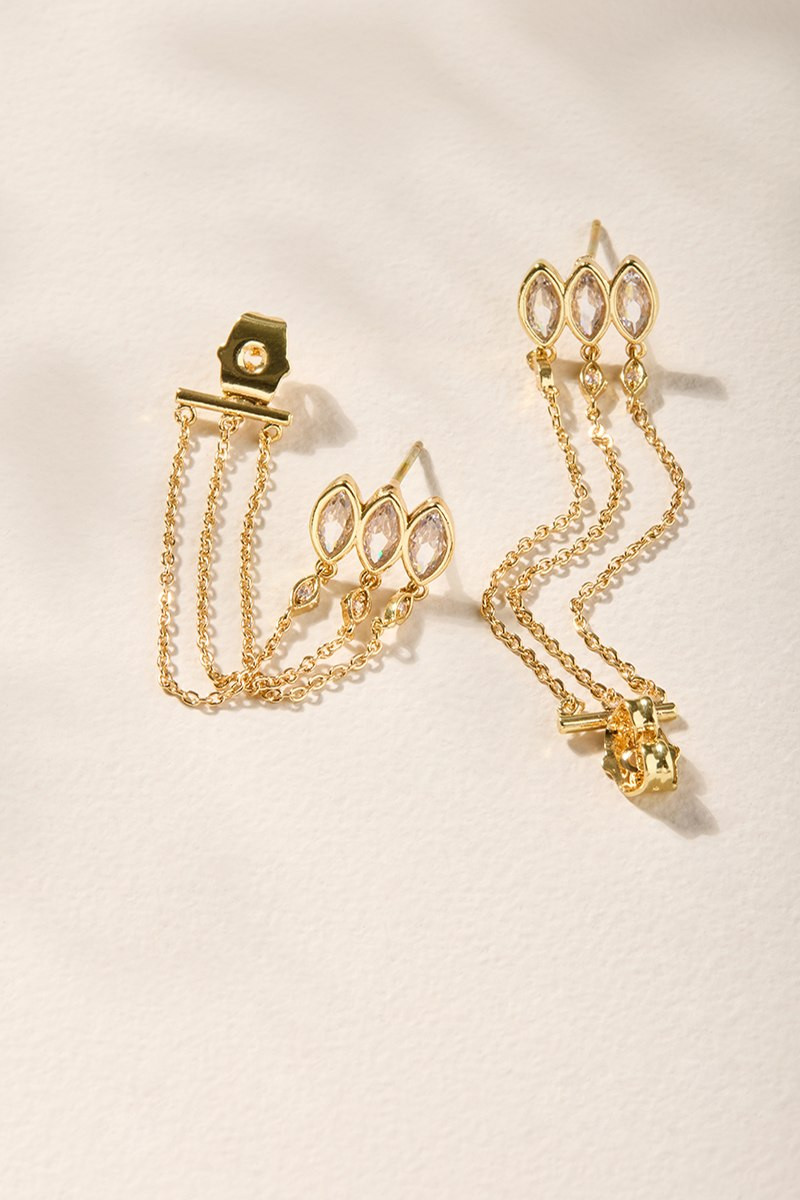 Lisa Chain Ear Jacket Earrings