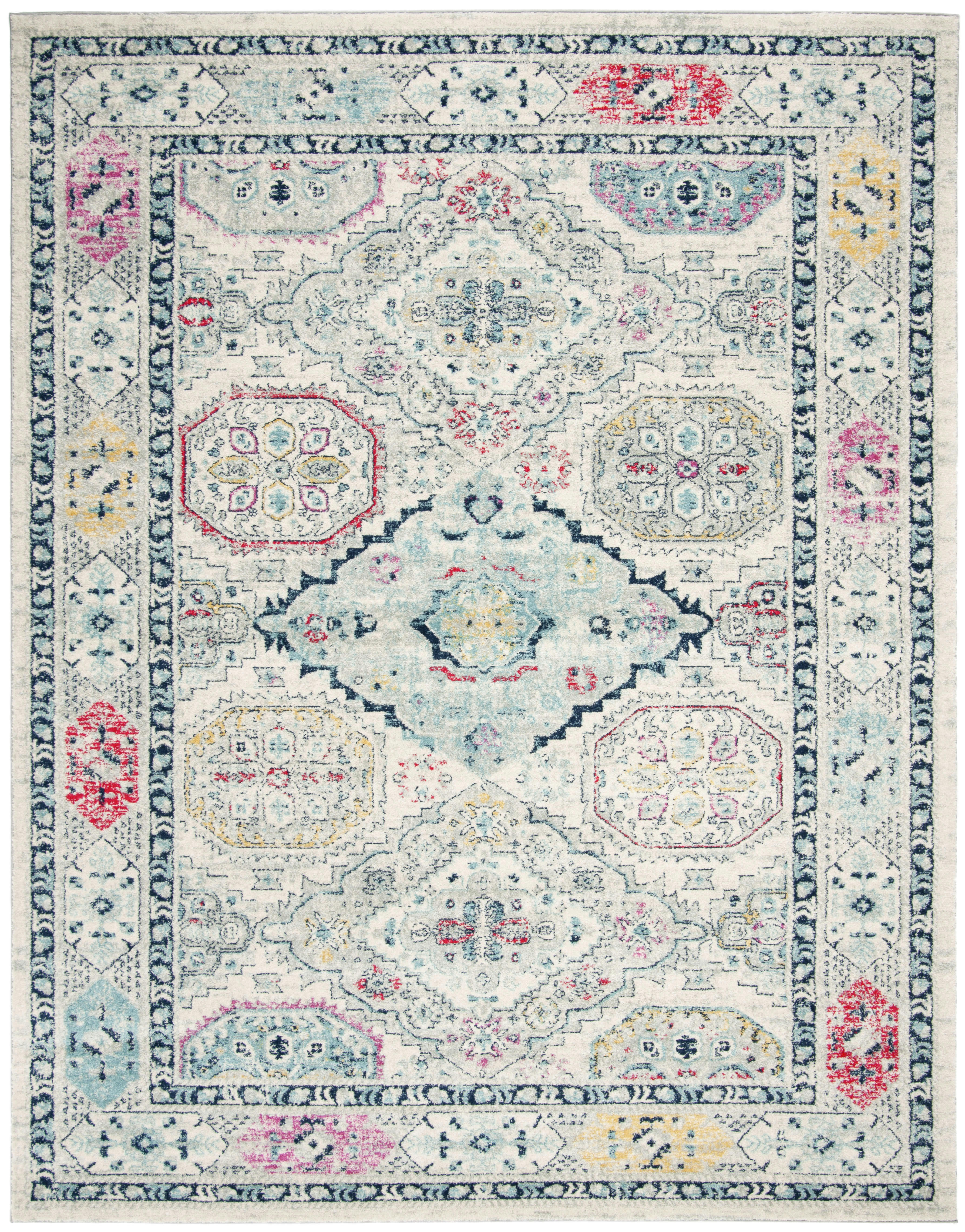 MADISON - Tapis de salon interieur en gris clair & fuchsia, 160 x 229 cm