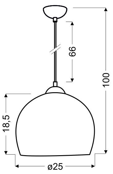 Lampa wisząca różowa STUDENT 1xE27x60W wym: 100x25x25 cm Candellux