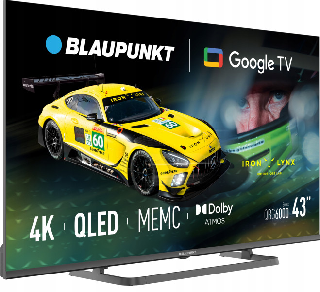 Telewizor QLED BLAUPUNKT 43QBG6000S 43 4K Google TV Dolby Vision Czarny