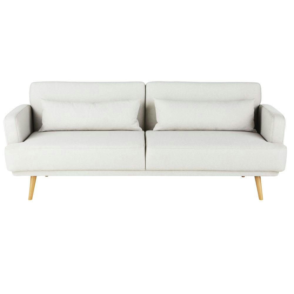 Elvis - Canapé clic-clac 4 places gris clair