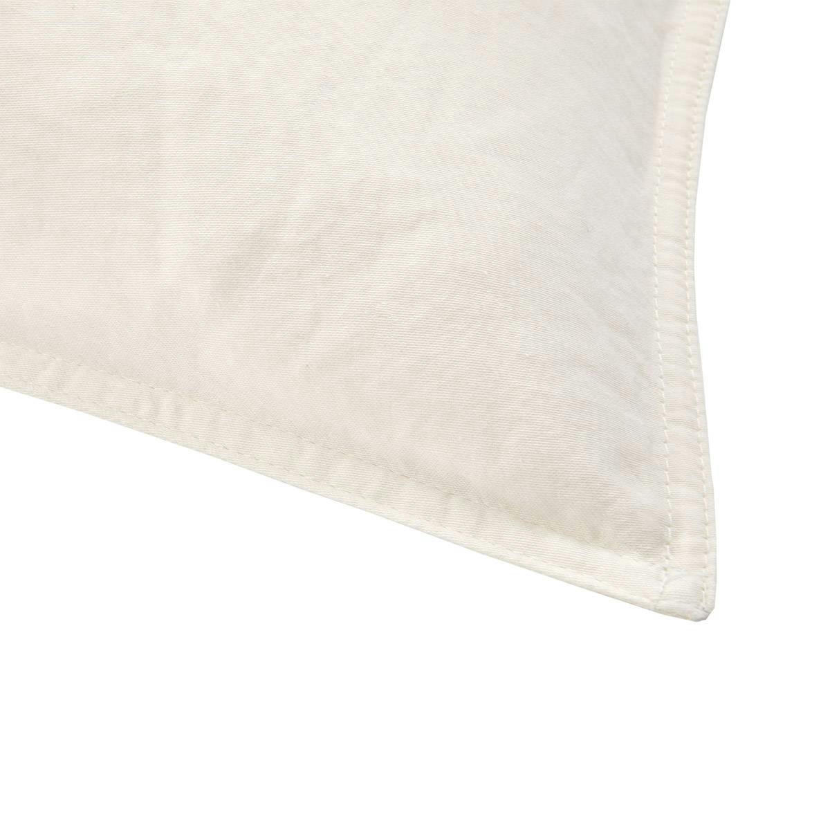 PALERME - Taie d'oreiller en satin de coton lavé ecru 65 x 65 cm