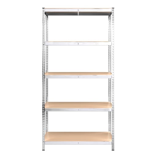 NNEVL 5-Layer Shelves 4 pcs Silver Steel and Engineered Wood