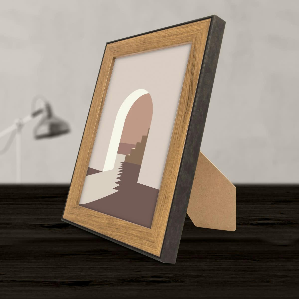LOFT - Cadre photo marron et noir 18x24 cm résine recyclée