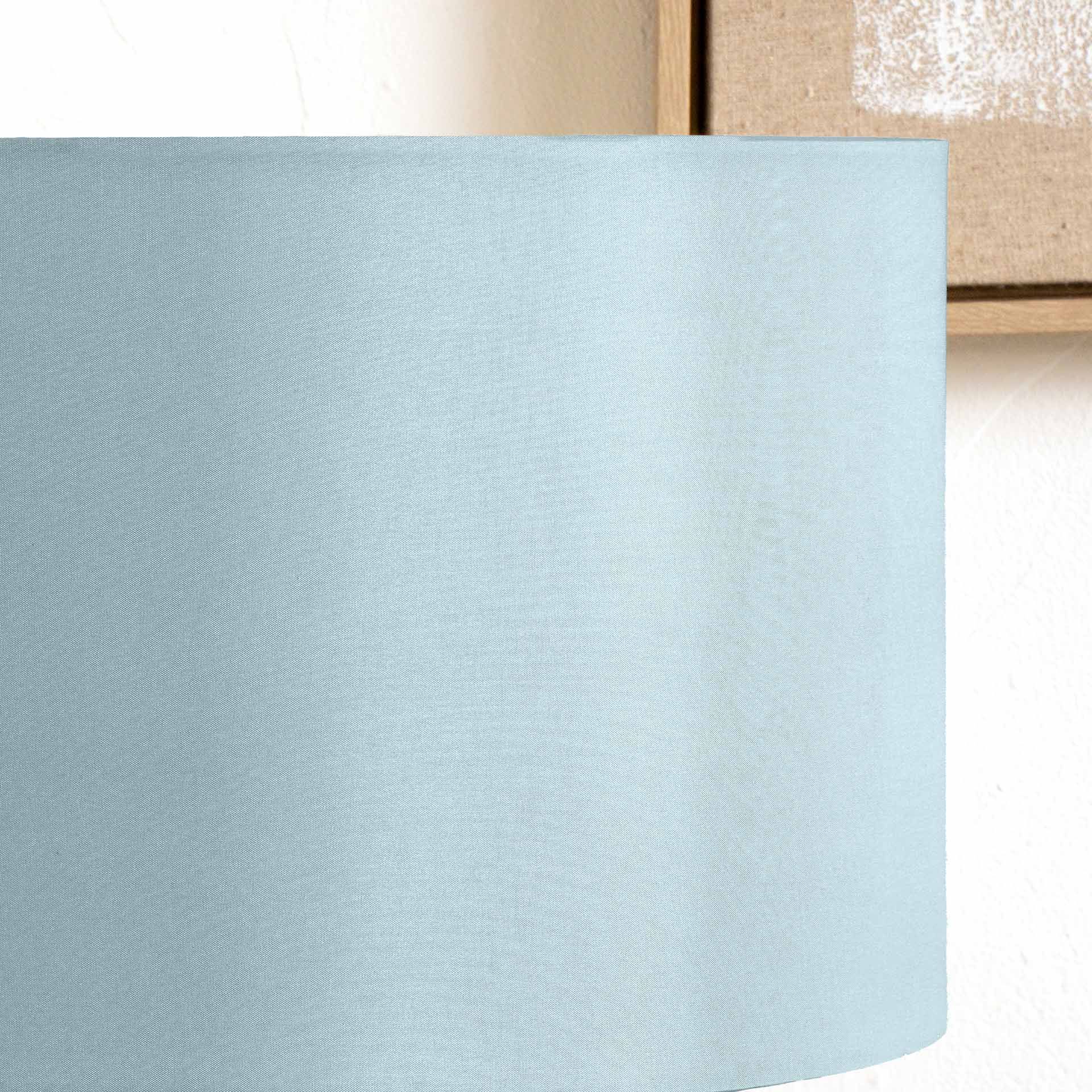 Ruma Duck Egg Silk Lined Cylinder Lamp Shade for Table Lamps