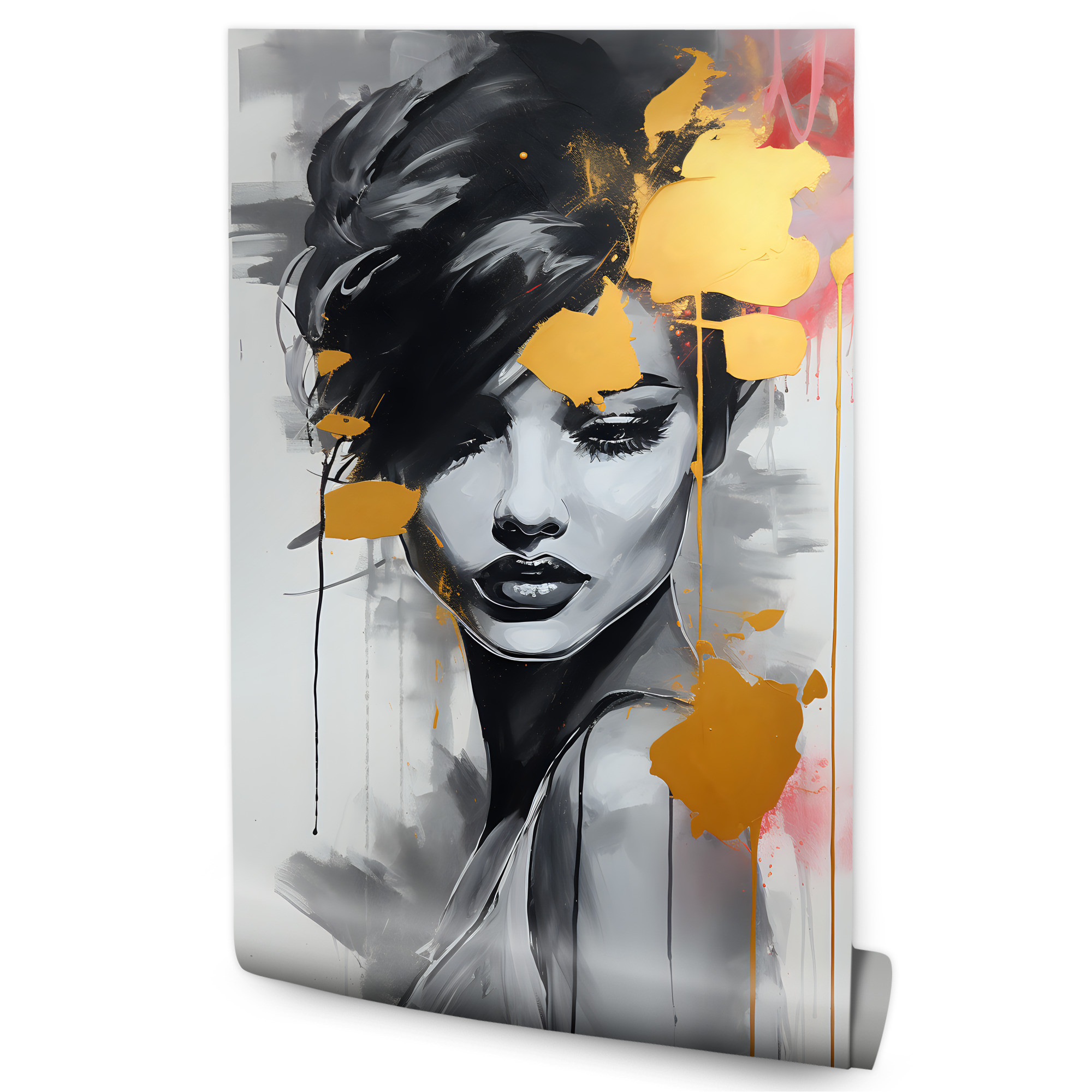 Fototapeta Abstrakcyjny Portret Pięknej Kobiety 100x150cm
