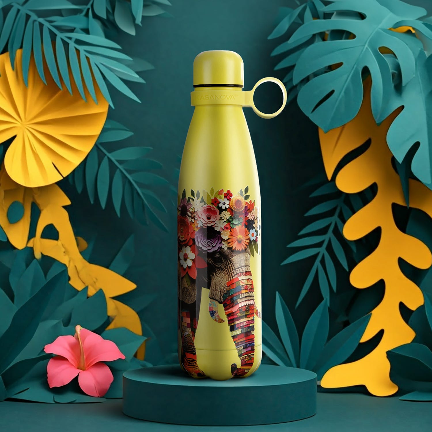 Bottiglia termica 500 ml Elefante Animal Flowers
