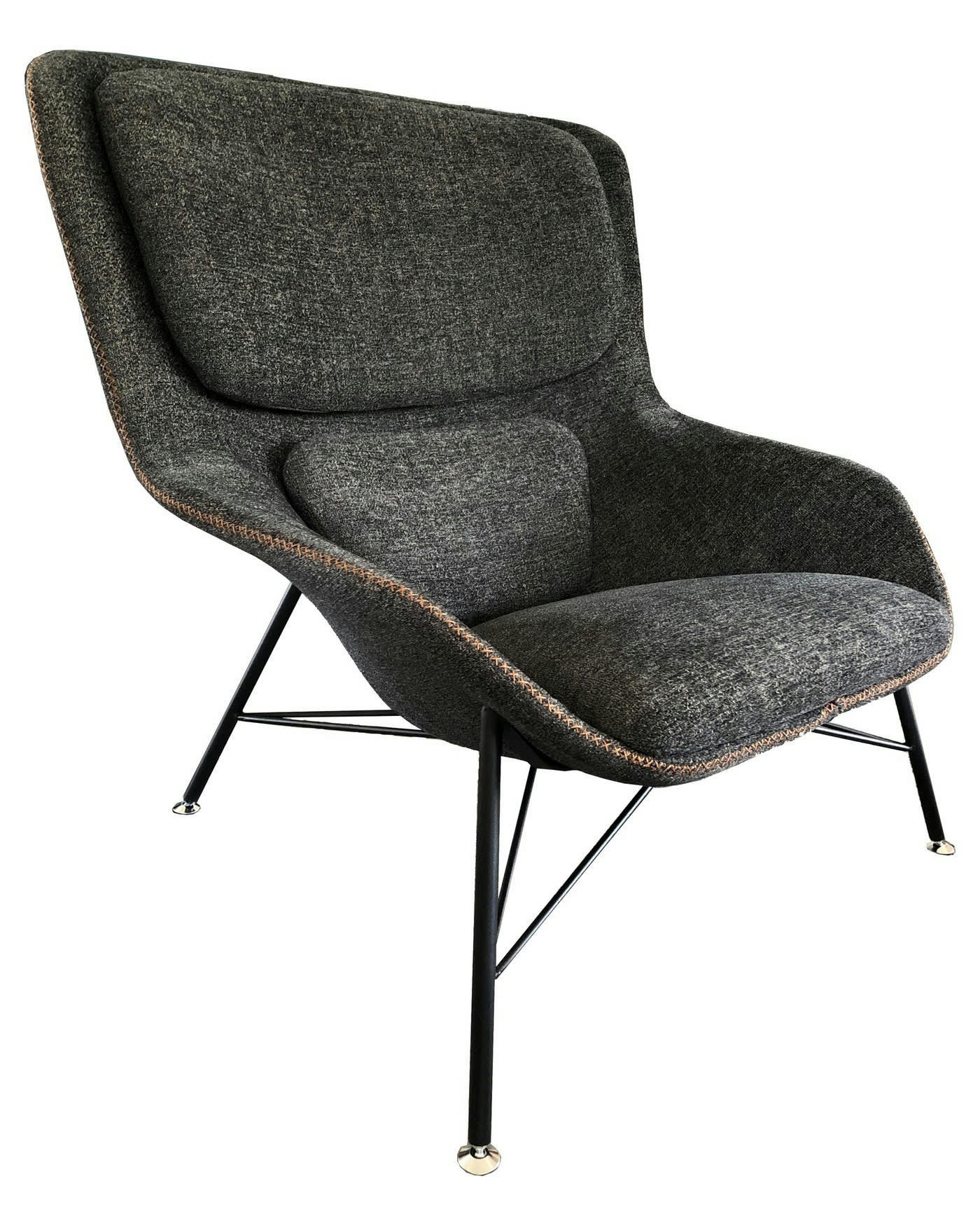 ROCKWELL - Fauteuil design en tissu gris
